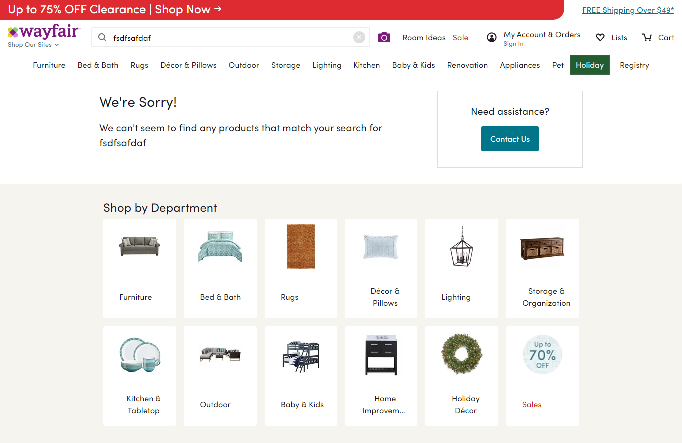 customize a helpful no results page
